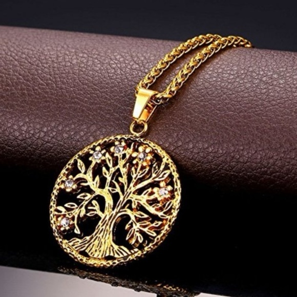 Unisex "Tree of Life" 18K Gold Plated Necklace - Picture 3 of 3